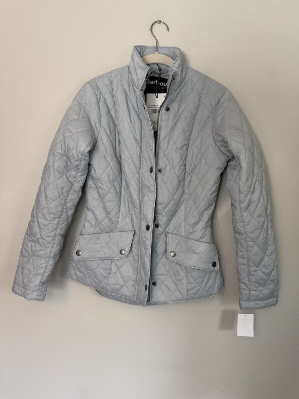 BARBOUR Women’s Flyweight Quilted Jacket Breeze Blue Sz US 4 = UK 8 NWT